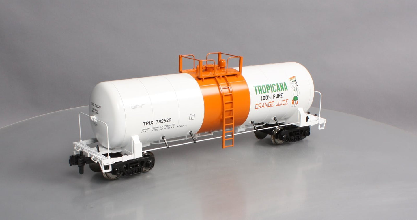 MTH 70-73036 G Scale Tropicanna Unibody Tank Car #782520/782528
