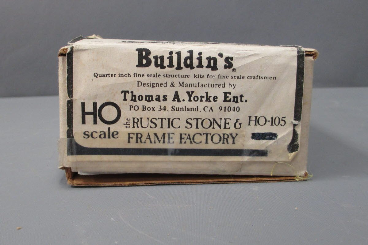 Thomas A Yorke Ent 105 HO Scale Buildin's Rustic Stone & Frame Factory Kit