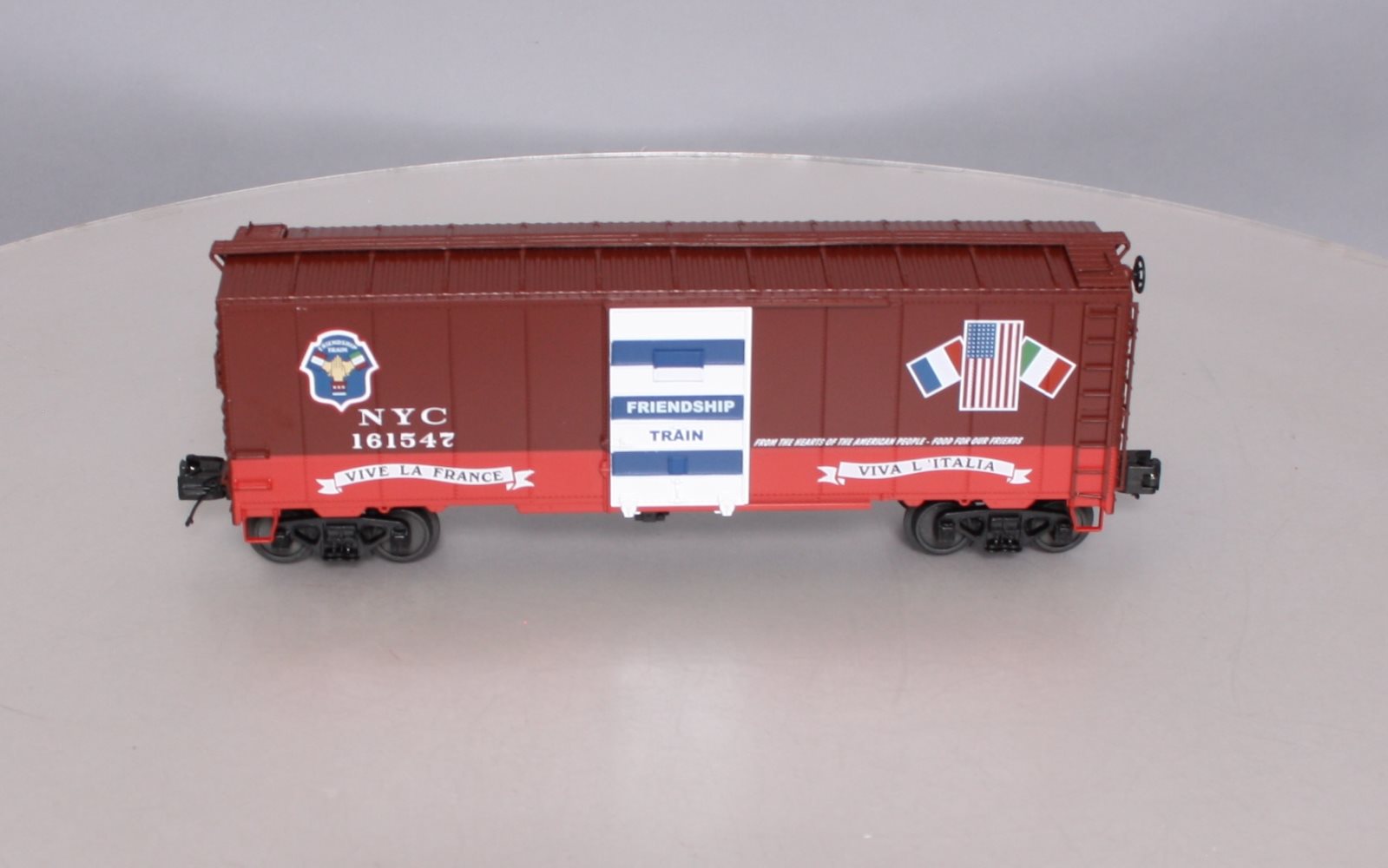 MTH 20-93522 NYC 1947 Friendship Train 40' AAR Box Car #161547