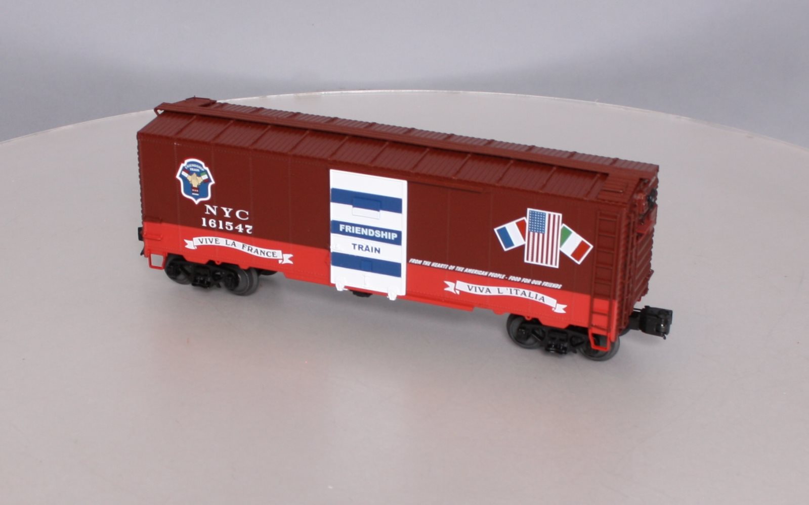 MTH 20-93522 NYC 1947 Friendship Train 40' AAR Box Car #161547