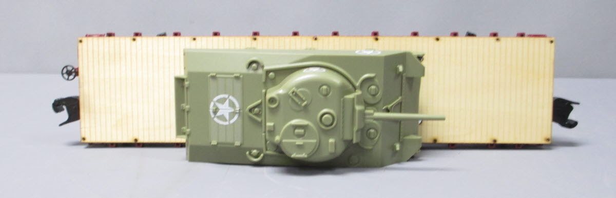 Lionel 1926732 O Southern Pacific 40' Flatcar with Sherman Tank #140125