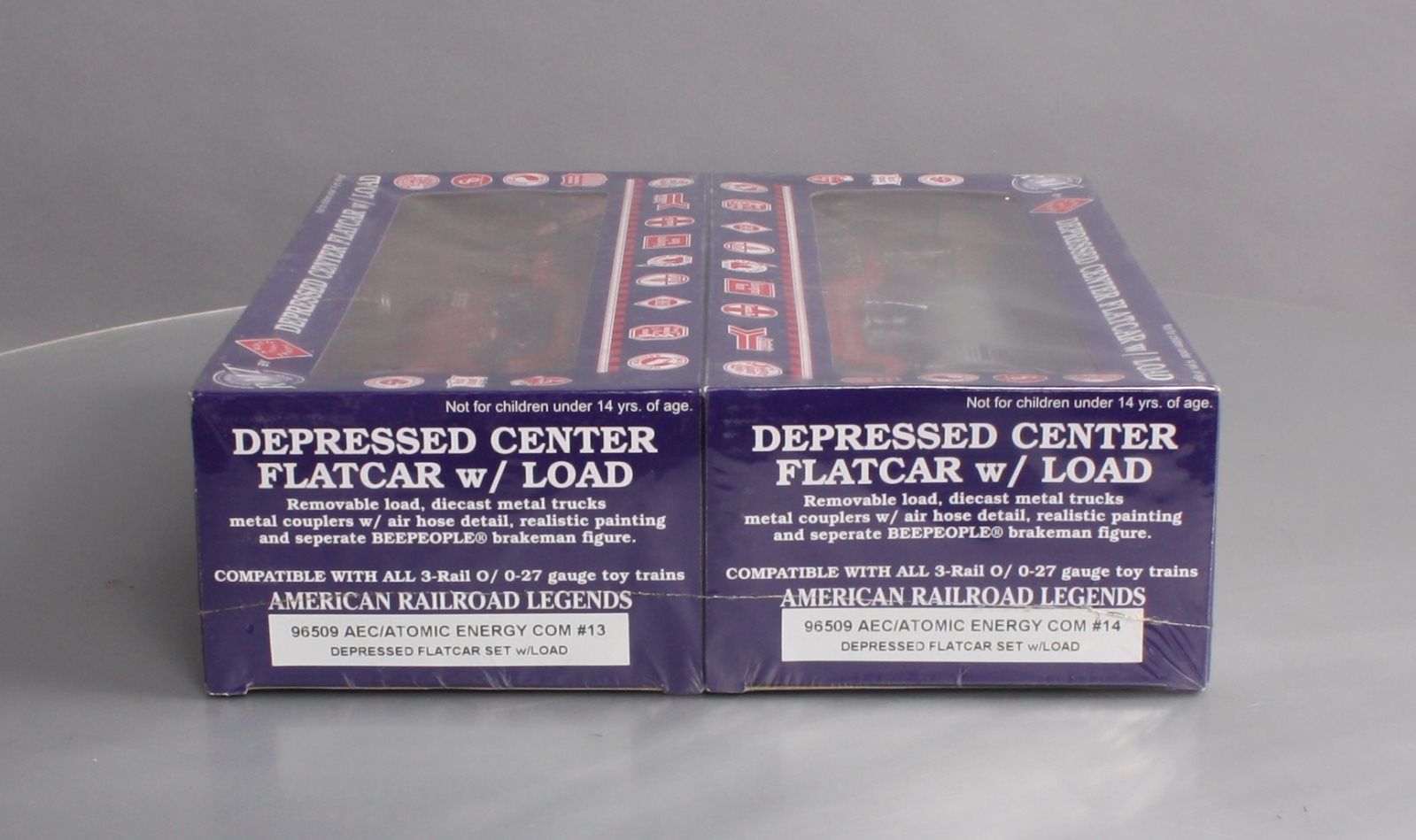 RMT 96509 O AEC Depressed Center Flat Car (Pack of 2)