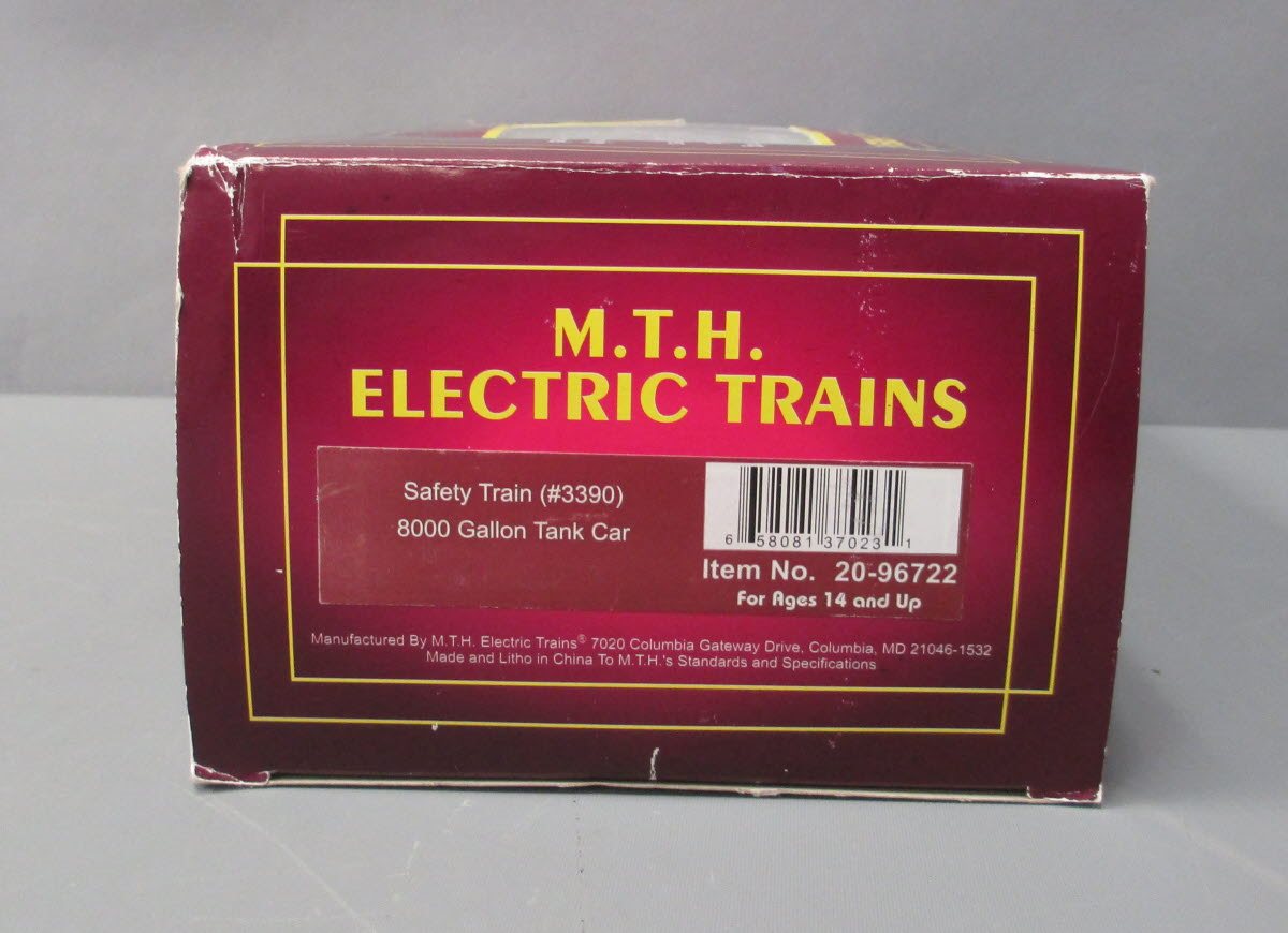 MTH 20-96722 O Gauge Safety Train 8,000 Gallon Tank Car #3390