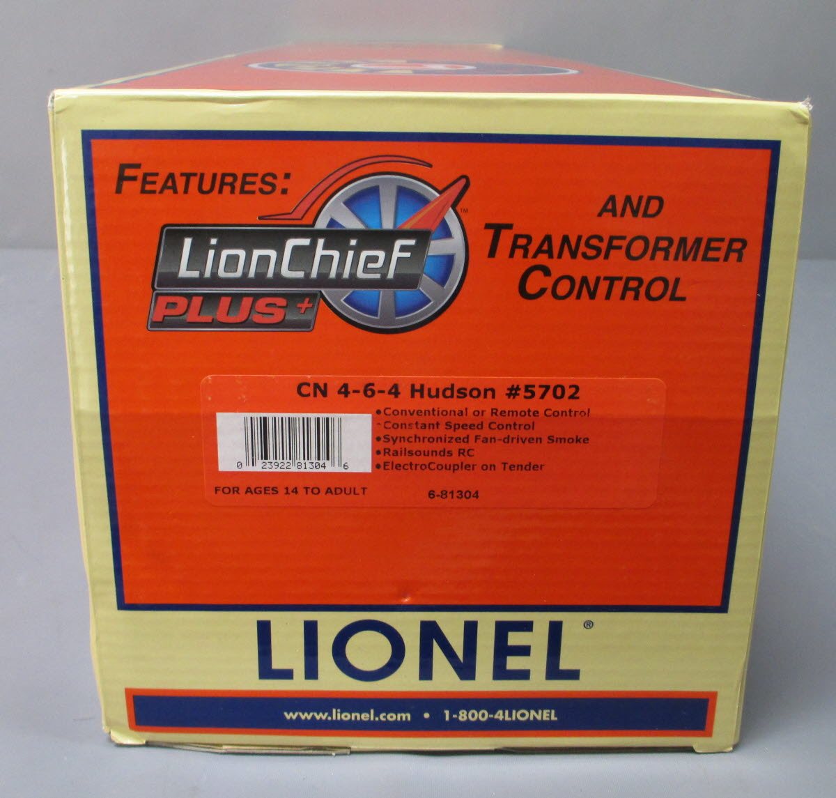 Lionel 6-81304 CN LionChief Plus 4-6-4 Hudson Steam Locomotive & Tender #5702