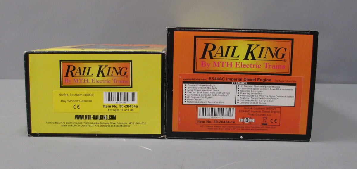 MTH 30-20434-1 O Gauge NS ES44AC Imperial Diesel Engine w PS3 & Caboose #4002