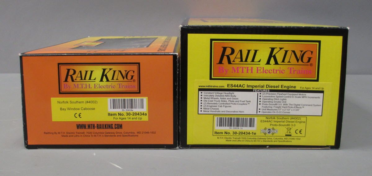 MTH 30-20434-1 O Gauge NS ES44AC Imperial Diesel Engine w PS3 & Caboose #4002