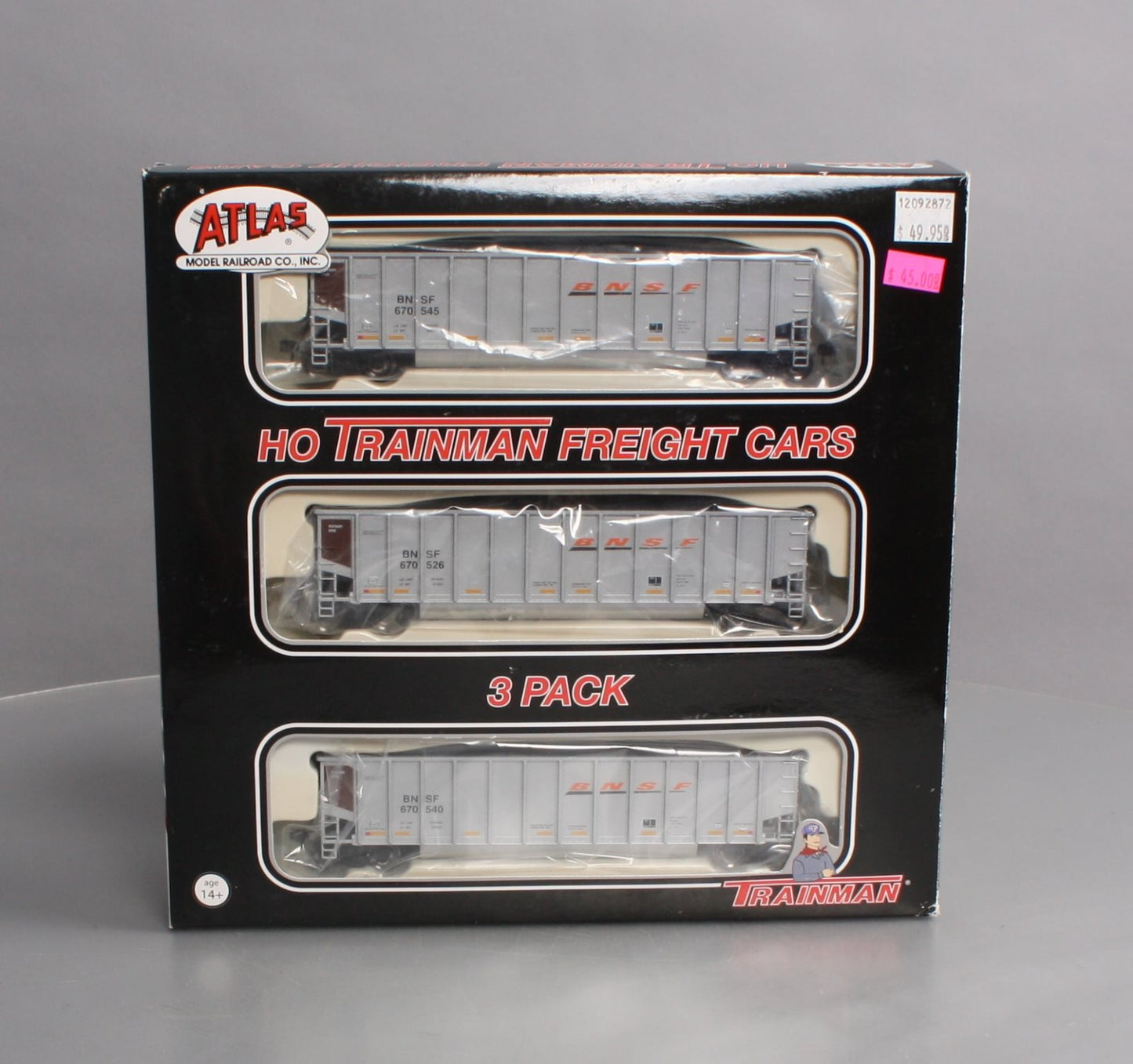 Atlas 20000499 HO BNSF Coal Gondola w/ Load (Set of 3)
