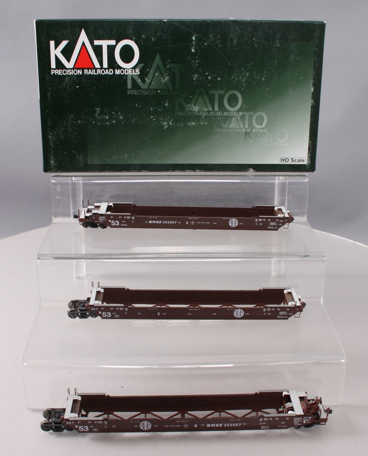 Kato 30-9013 HO BNSF Gunderson MAXI IV Wellcar #253557