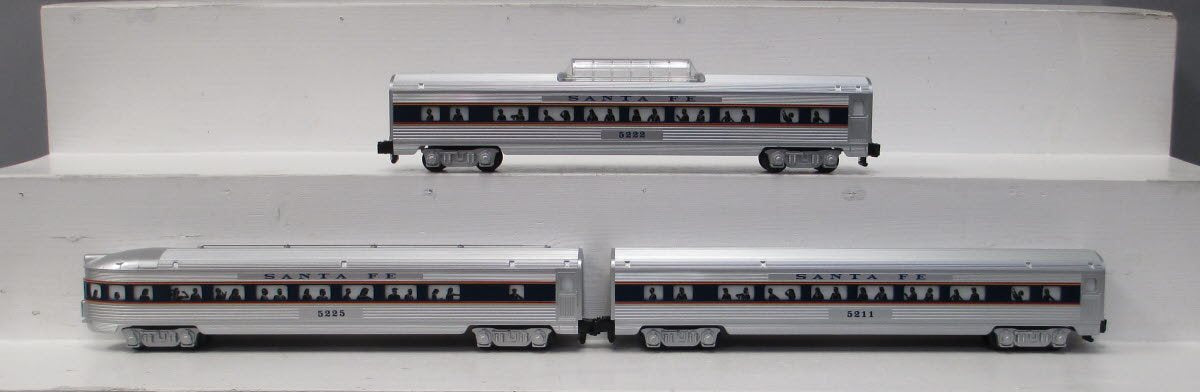 American Flyer 6-49930 S Scale Santa Fe Streamliner Passenger Cars (Set of 3)