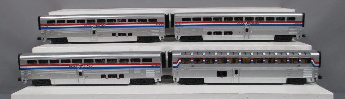 MTH 20-61039 Amtrak (Phase III) 4-Car 70' Superliner Passenger Set