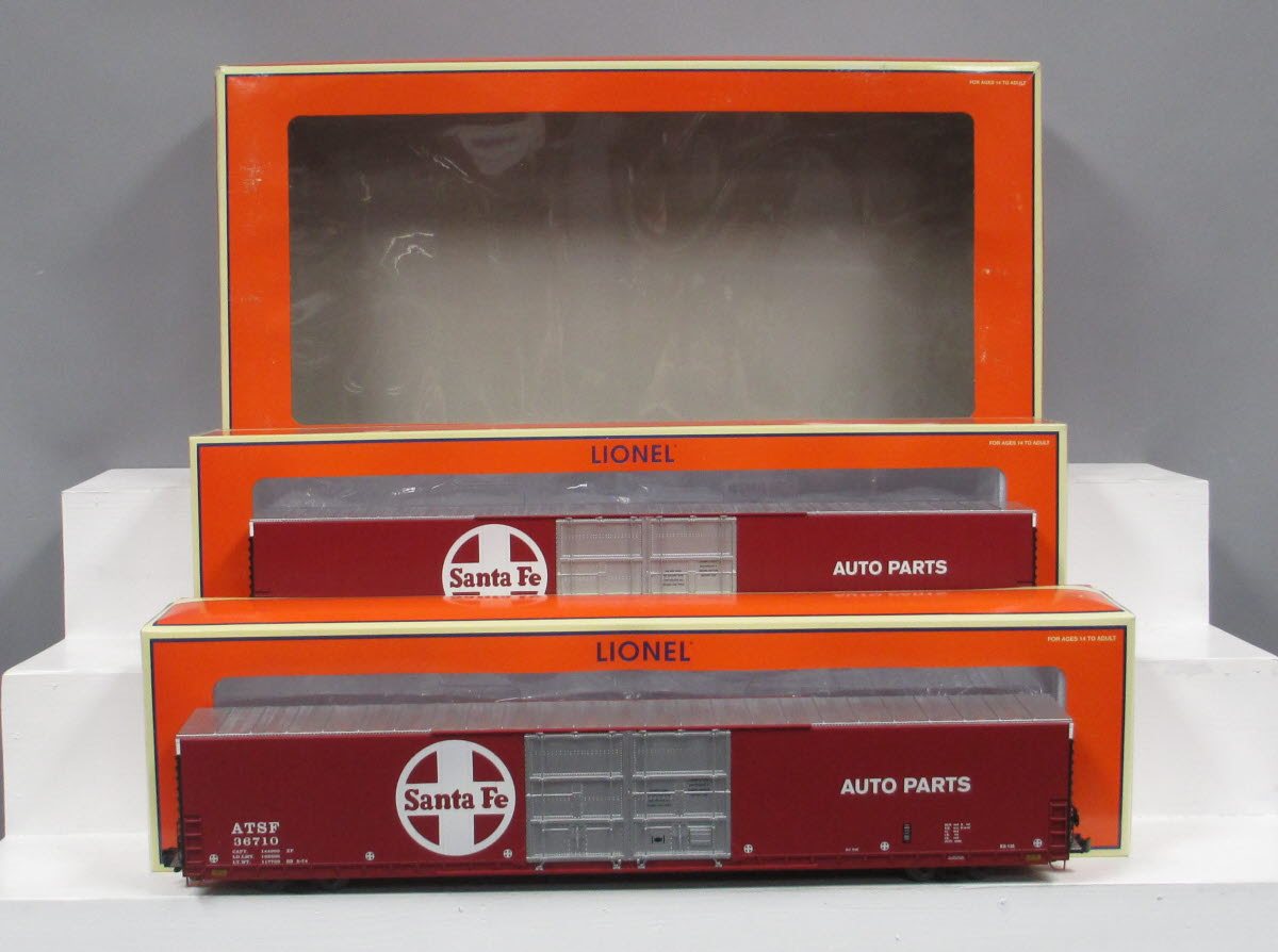 Lionel 6-81703 O Gauge Santa Fe 86' Scale Hi-Cube Boxcar (Set of 2)