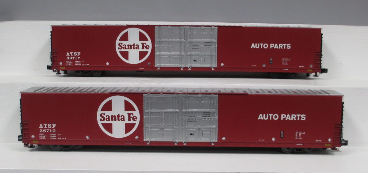 Lionel 6-81703 O Gauge Santa Fe 86' Scale Hi-Cube Boxcar (Set of 2