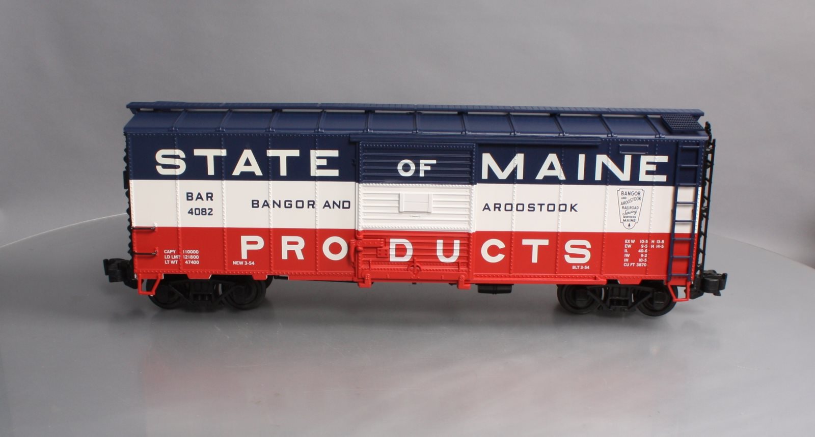 Aristo-Craft 46076 G Gauge B&A State of Maine Steel Boxcar