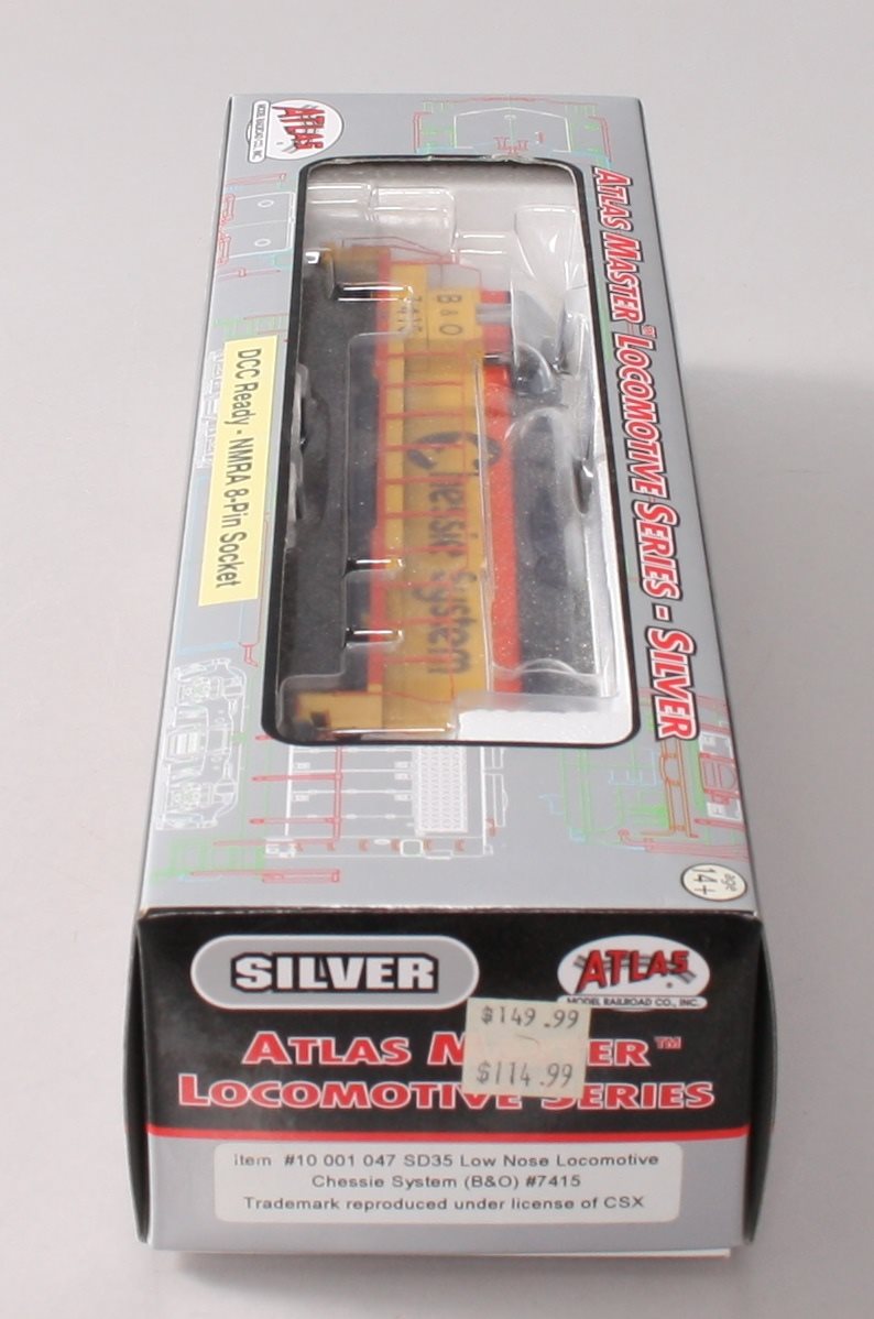 Atlas 10001047 HO B&O SD35 Silver Chessie System Diesel Locomotive #7415