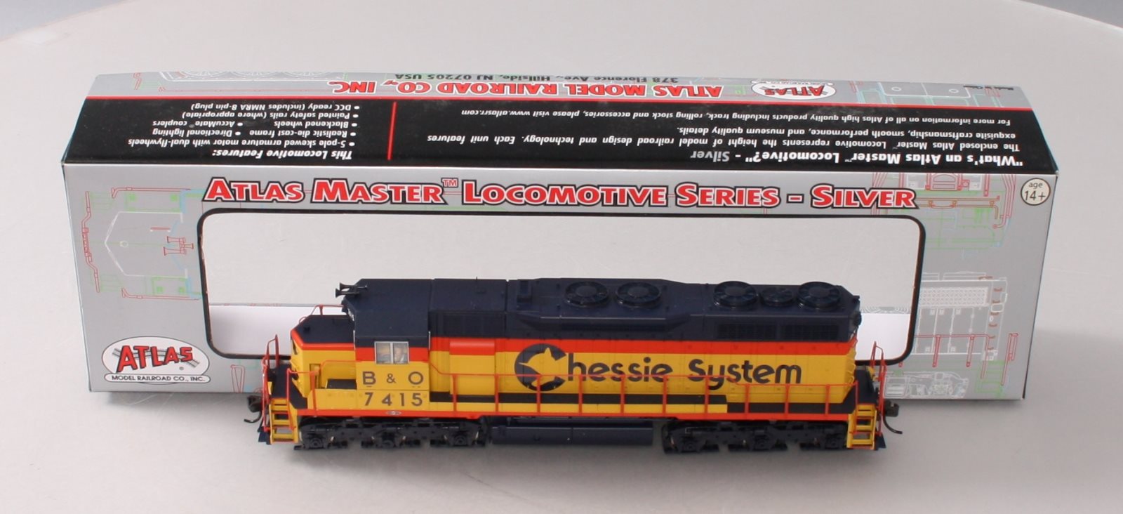 Atlas 10001047 HO B&O SD35 Silver Chessie System Diesel Locomotive #7415