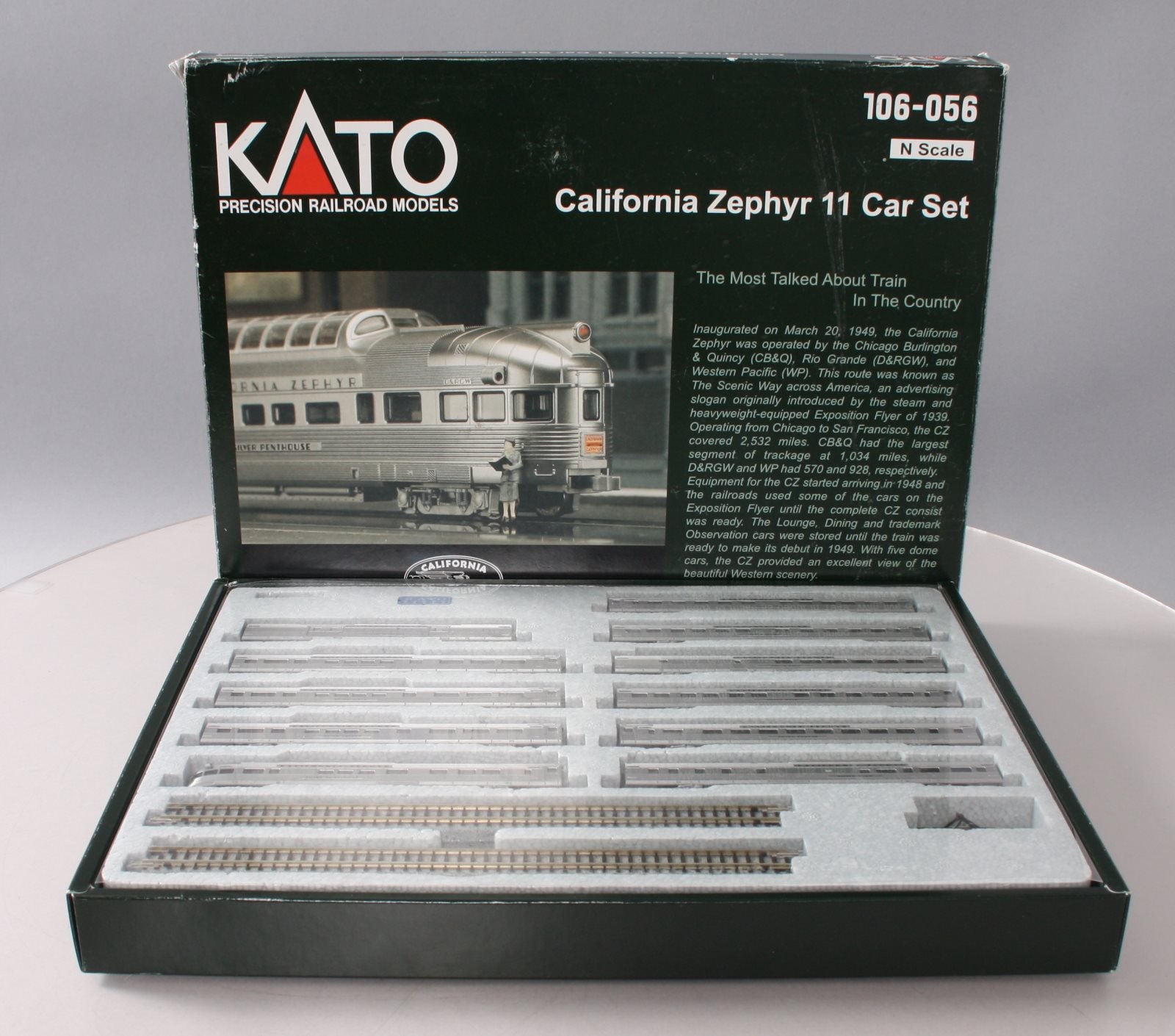 Kato 106-056 N Scale California Zephyr Diesel Train Set