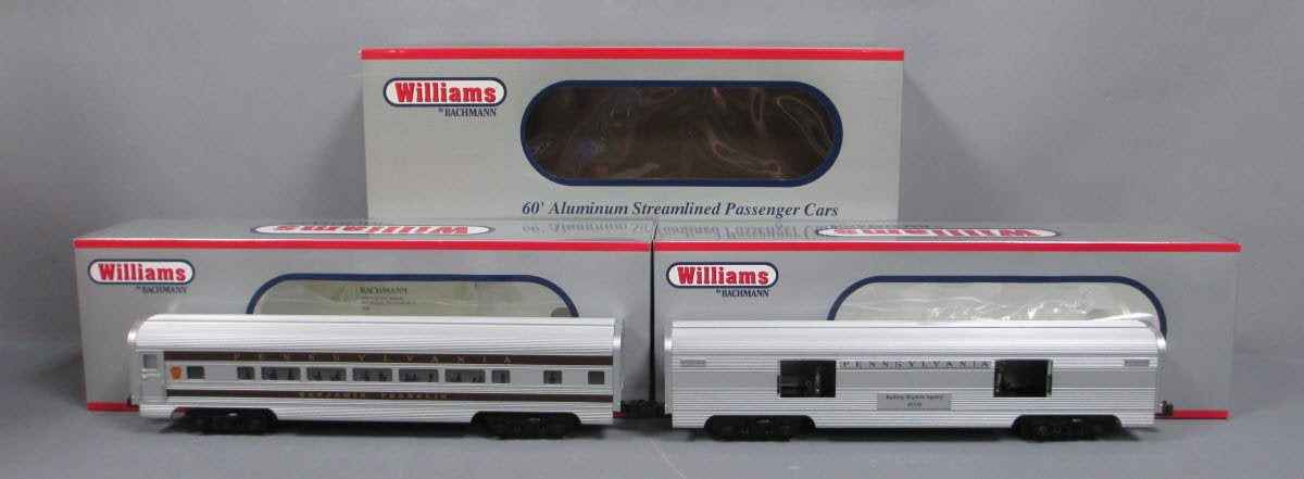 Williams 43049 O Gauge Pennsylvania 60 Ft. Streamline Passenger Car 2-Pack