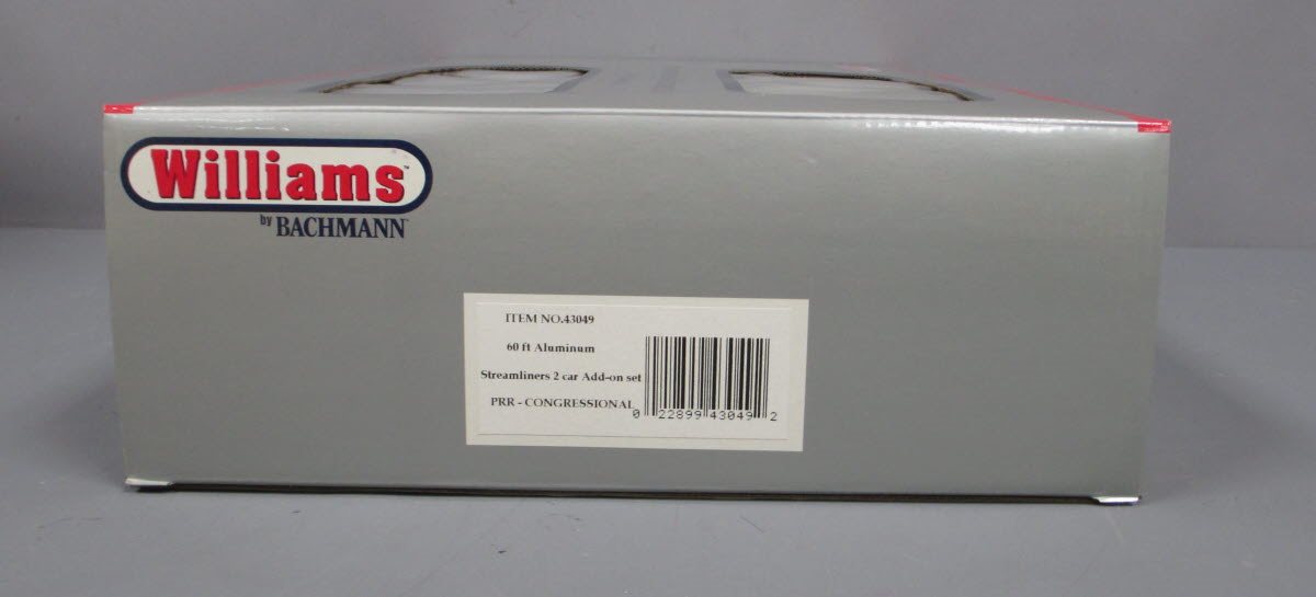 Williams 43049 O Gauge Pennsylvania 60 Ft. Streamline Passenger Car 2-Pack