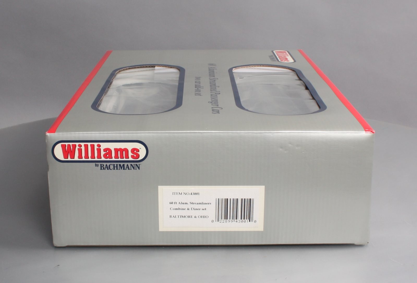 Williams 43001 O Baltimore & Ohio 60 Ft. Alunimun Streamliners Combine/Diner Set