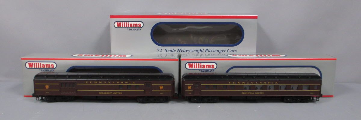 Williams 43303 PRR 72 Ft. Heavyweight Passenger Cars (Set of 2)