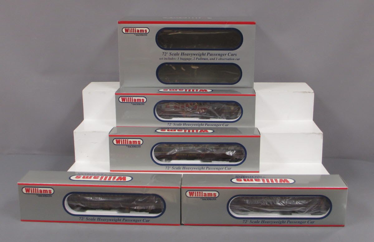 Williams 43353 O Gauge PRR 72 Ft. Heavyweight Passenger Car Set