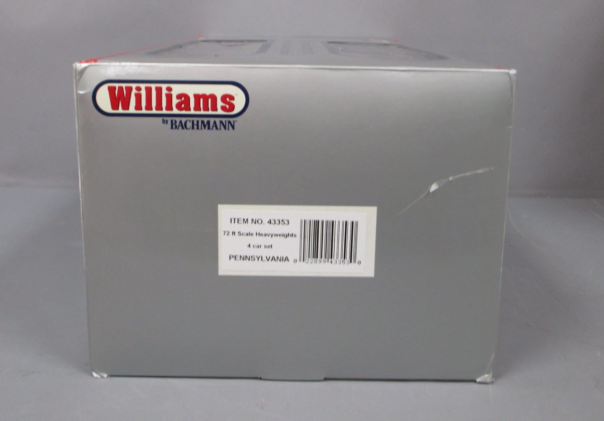 Williams 43353 O Gauge PRR 72 Ft. Heavyweight Passenger Car Set