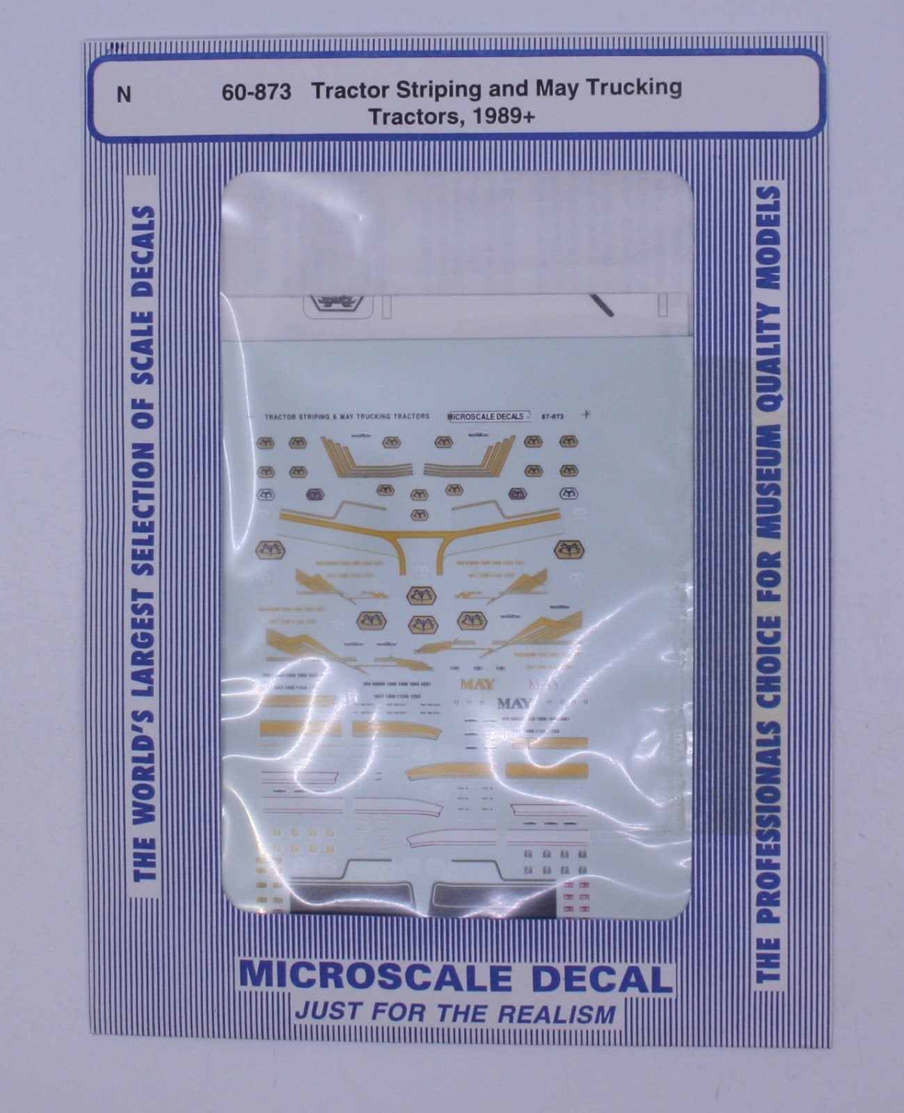 Microscale 60-873 N 1989+ Tractor Striping and May Trucking Tractors Decal Sheet