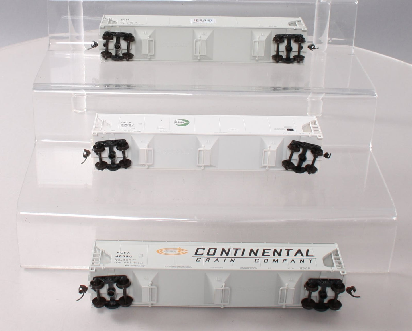 Accurail 8087 HO Co-Op/Continental Grain/Cargill 3-Bay ACF Hopper Car (Set of 3)