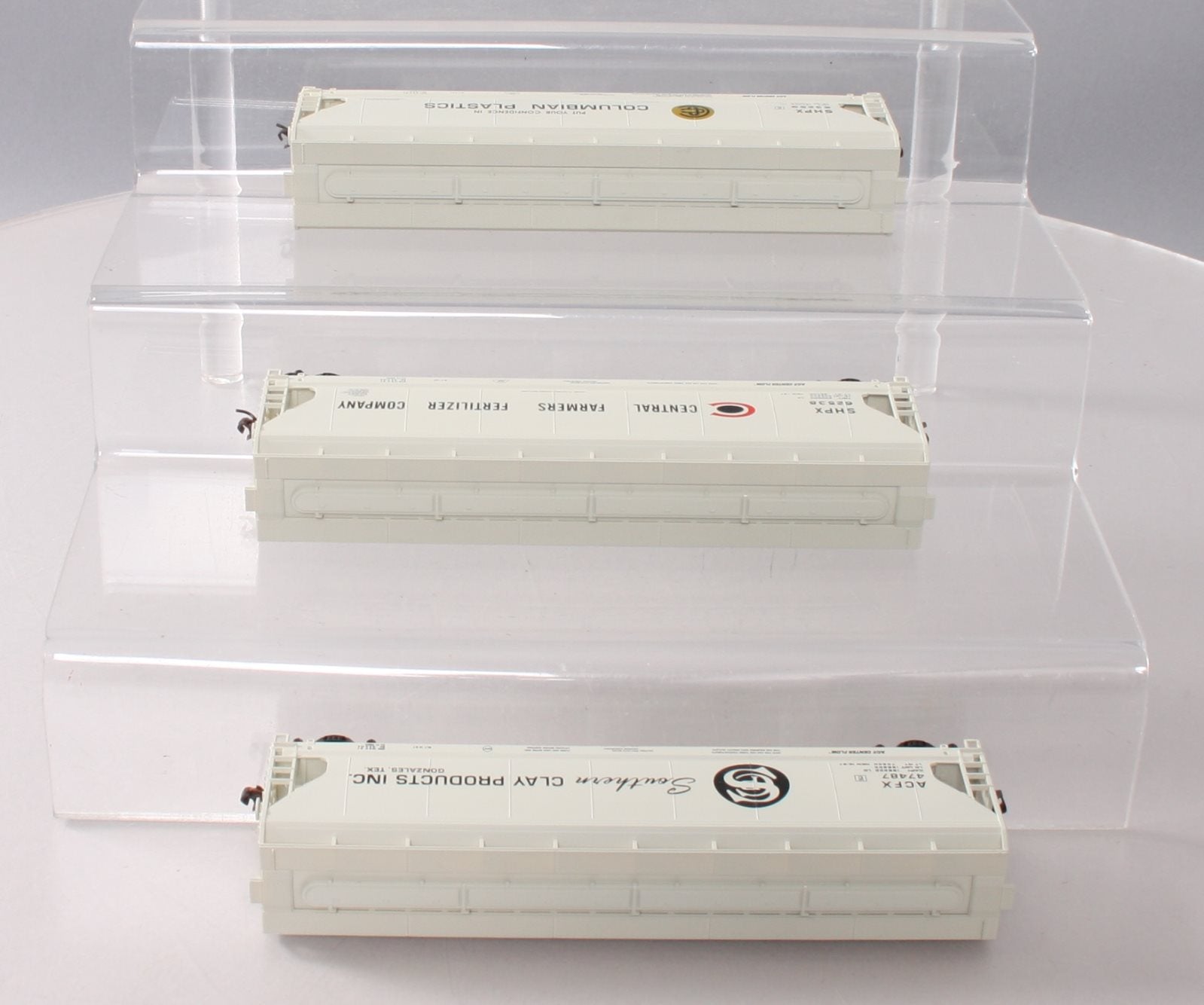 Accurail 8033 HO Scale Southern Clay Products 3-Bay ACF Hopper Kit 3-Pack