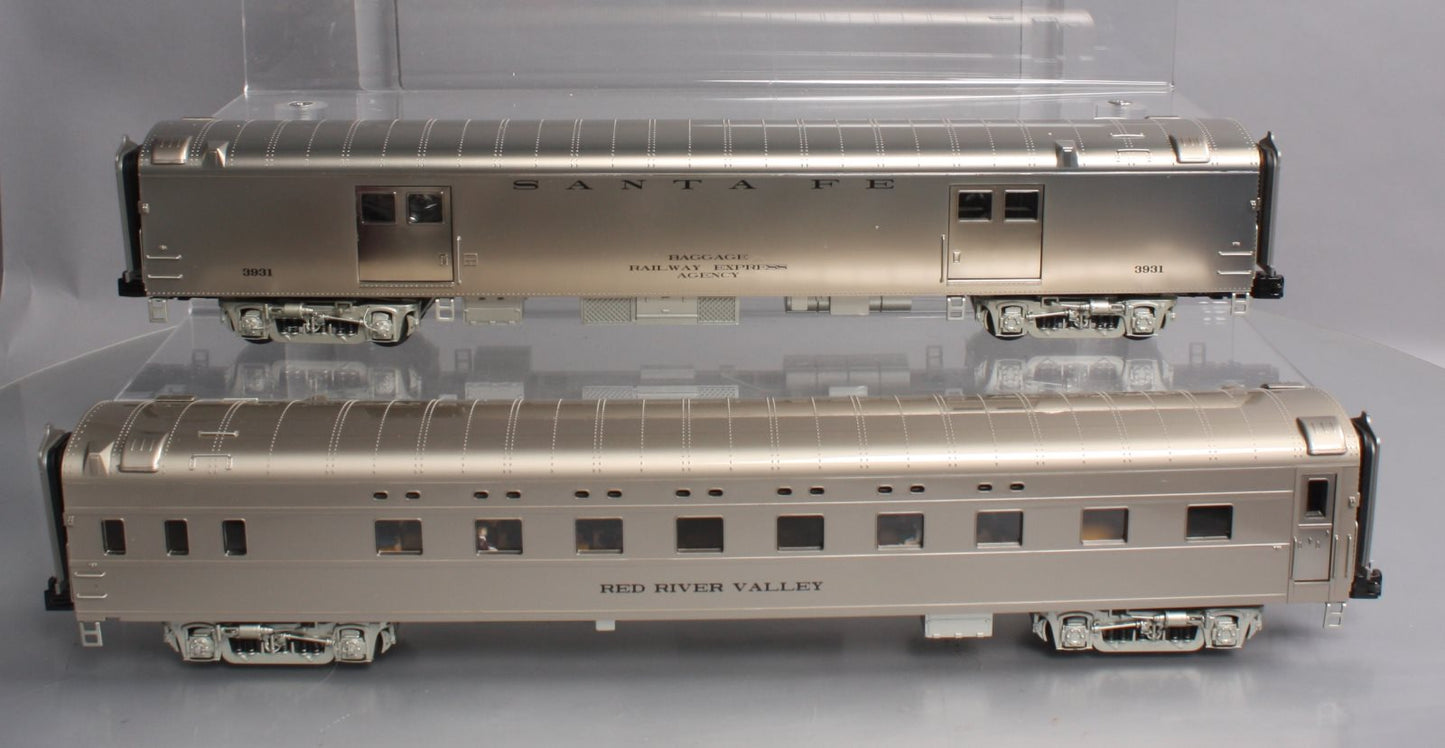 MTH 20-69136 O Santa Fe 70’ ABS Baggage/Coach Passenger Car Set (Set of 2)