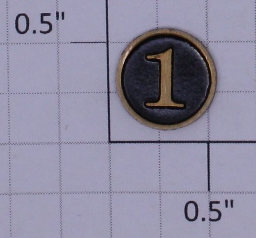 Delton 10016-29-01 2-8-0 C-16 #1 Brass Number Plate