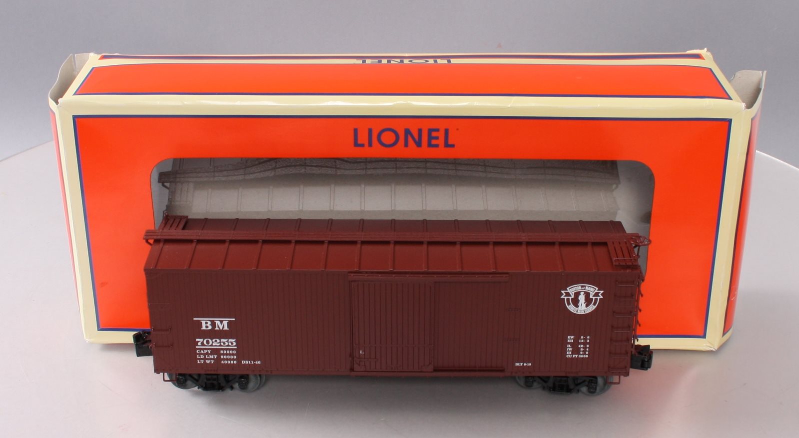 Lionel 6-83348 O Boston & Maine Double Door Sheath Boxcar #70255