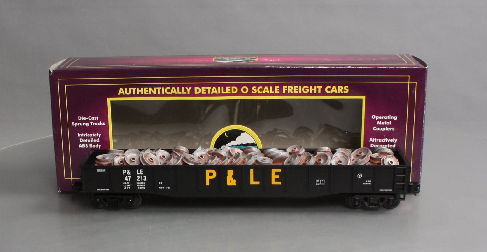 MTH 20-98077 Pittsburgh & Lake Erie Gondola Car w/Wheel Scrap Load V2