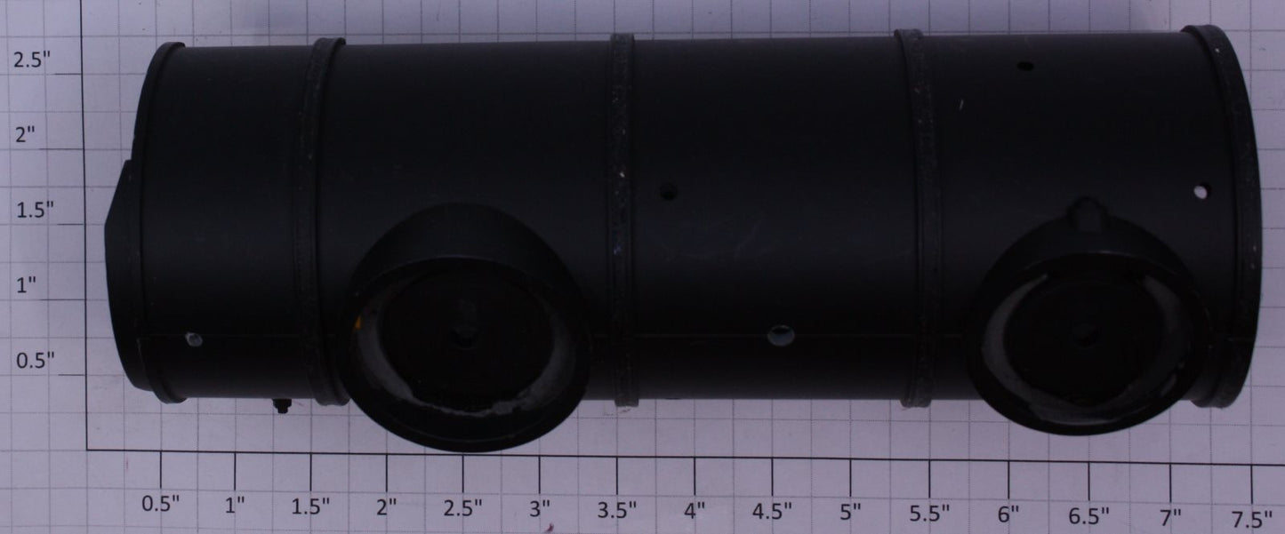 Delton 10016-12BLKX 2-8-0 C-16 Flat Black Boiler Shell w/ Flaws