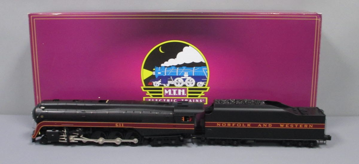 MTH 20-3571-1 Norfolk & Western 4-8-4 J Steam Engine #611 w/PS 3.0 (Hi-Rail)