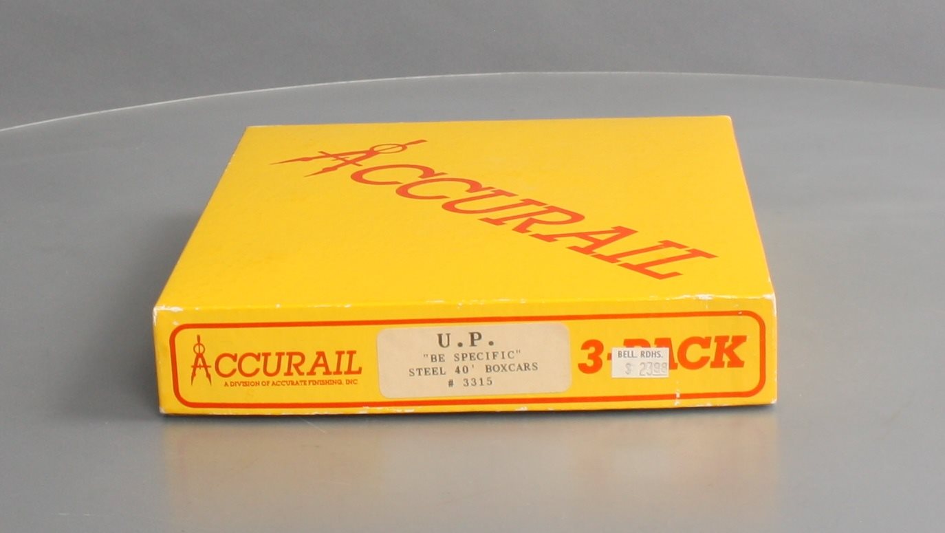 Accurail 3315 HO Scale Steel 40' Boxcars Union Pacific 