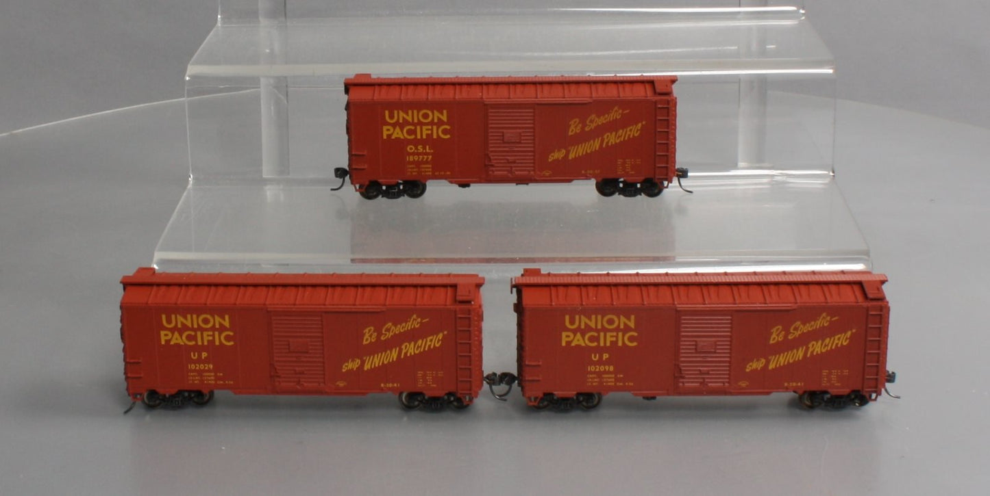 Accurail 3315 HO Scale Steel 40' Boxcars Union Pacific "Be Specific" (Set of 3)