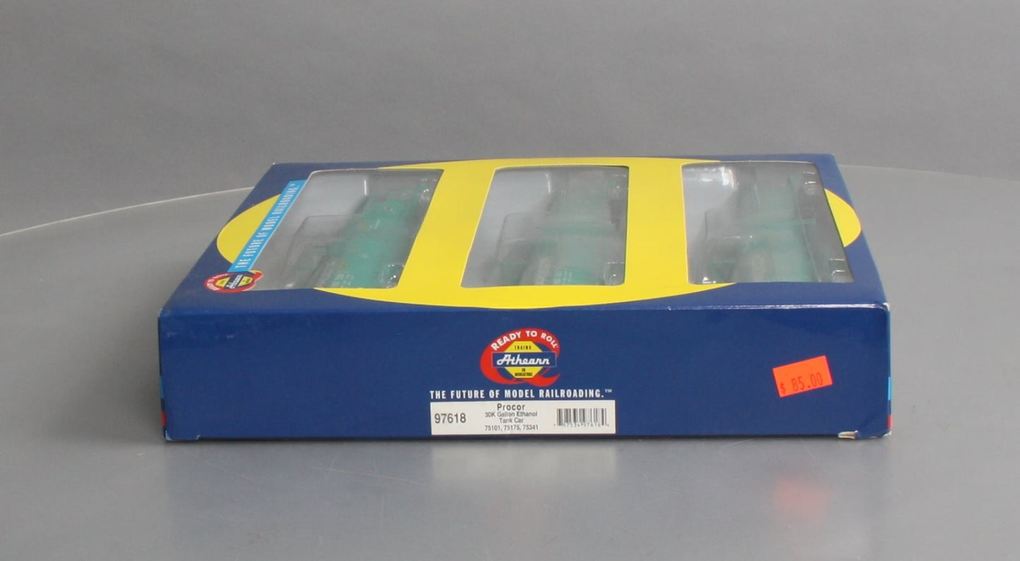 Athearn 97618 HO Scale Procor 30K Gallon Ethanol Tank Car 3-Pack