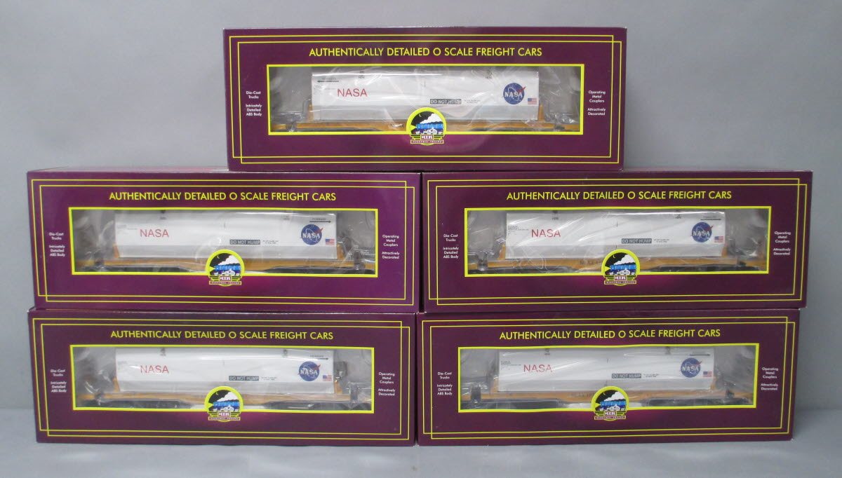 MTH 20-90811 O NASA 5pk Rocket Motor Transport Cars