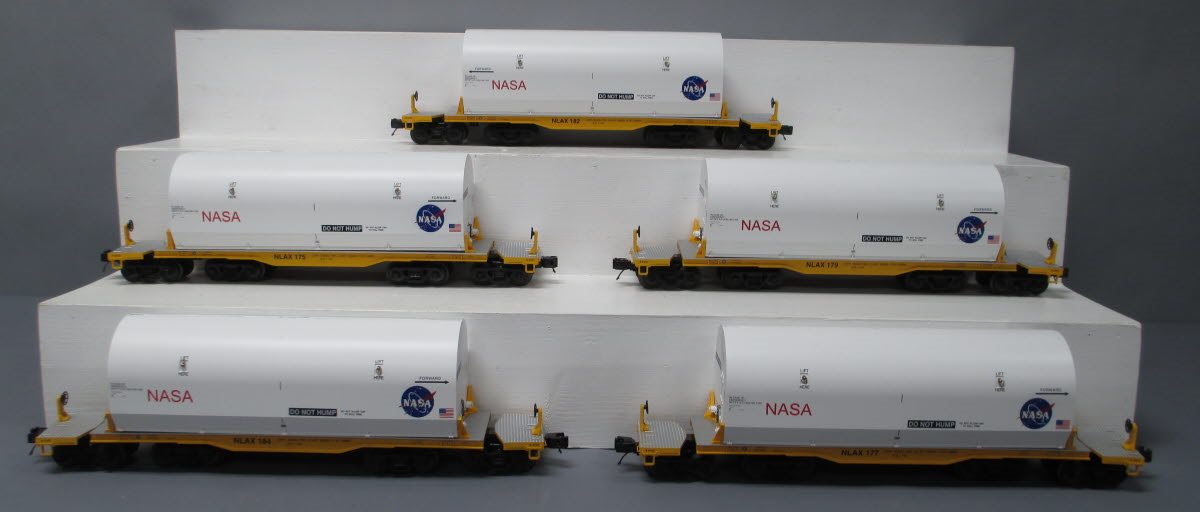 MTH 20-90811 O NASA 5pk Rocket Motor Transport Cars