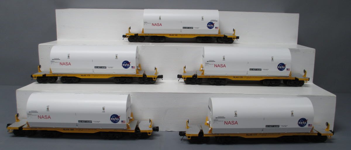 MTH 20-90811 O NASA 5pk Rocket Motor Transport Cars
