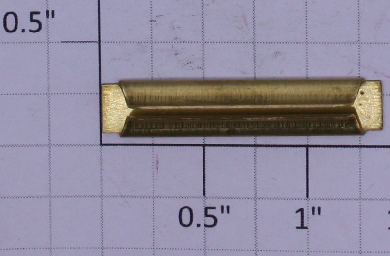 Acme 100X 1-1/8" x 1/4" Brass Rail Track Joiner