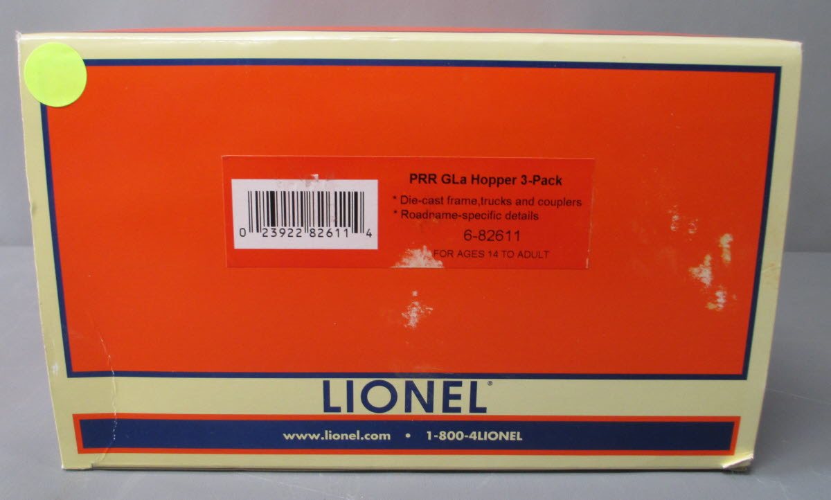 Lionel 6-82611 O Gauge Pennsylvania Railroad PRR Class Gla 2-Bay Hopper Car (3)