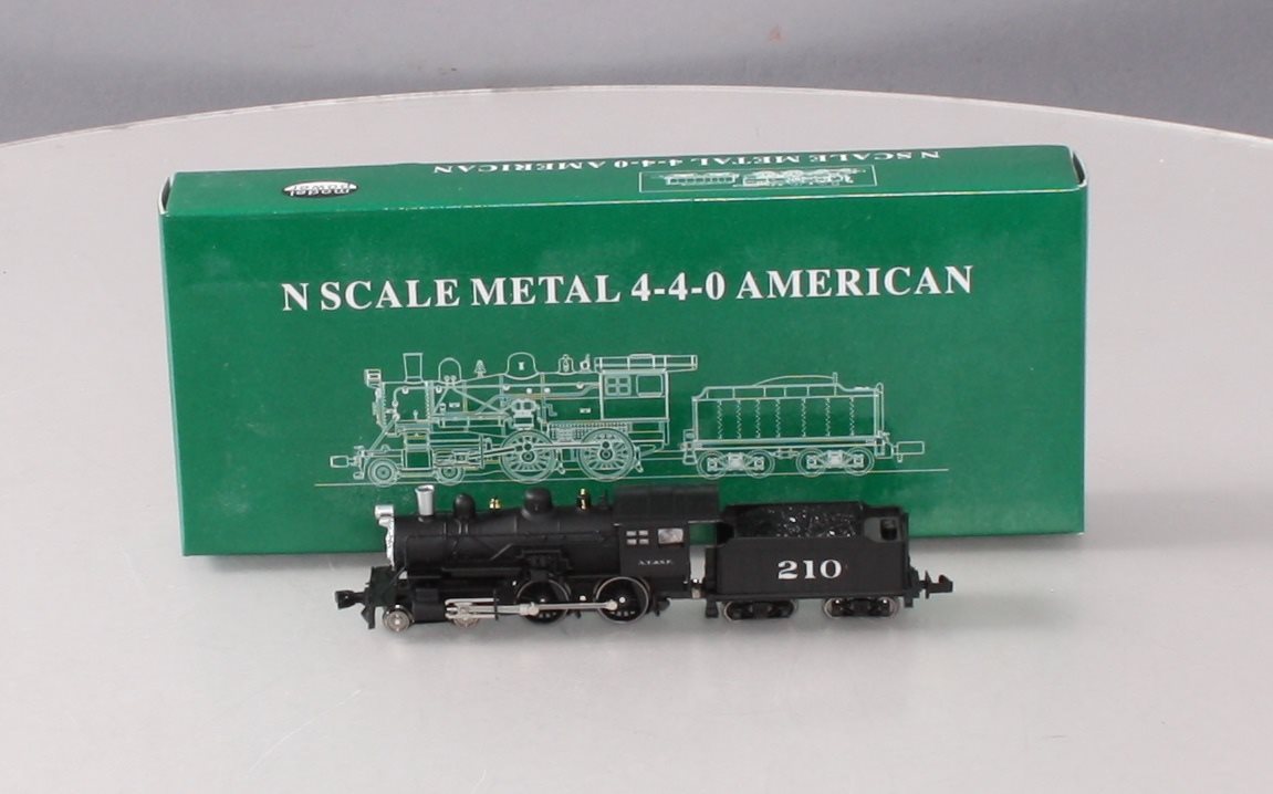 Model Power 87634 N Scale Santa Fe 4-4-0 Steam Locomotive #210