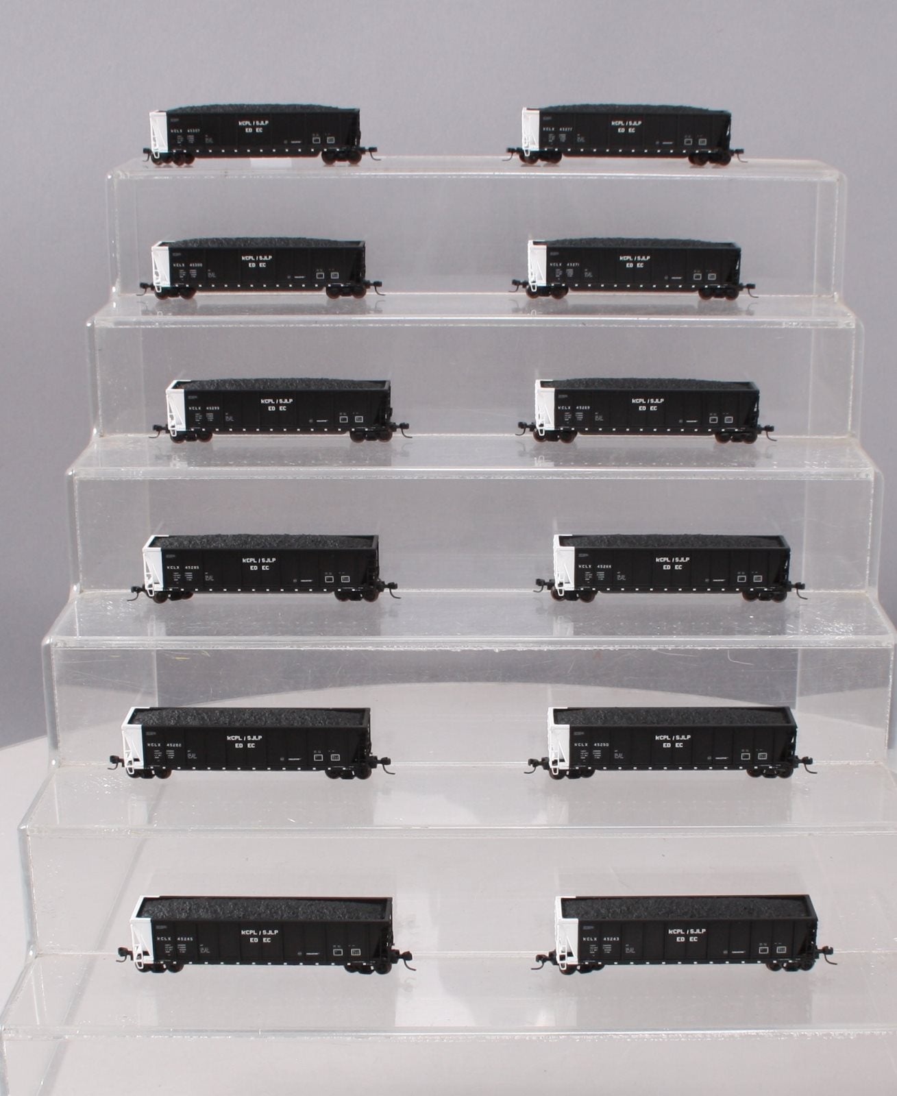 Atlas 43809 N Scale KCPL Coalveyor Bathtub Gondola Set (Set of 12)