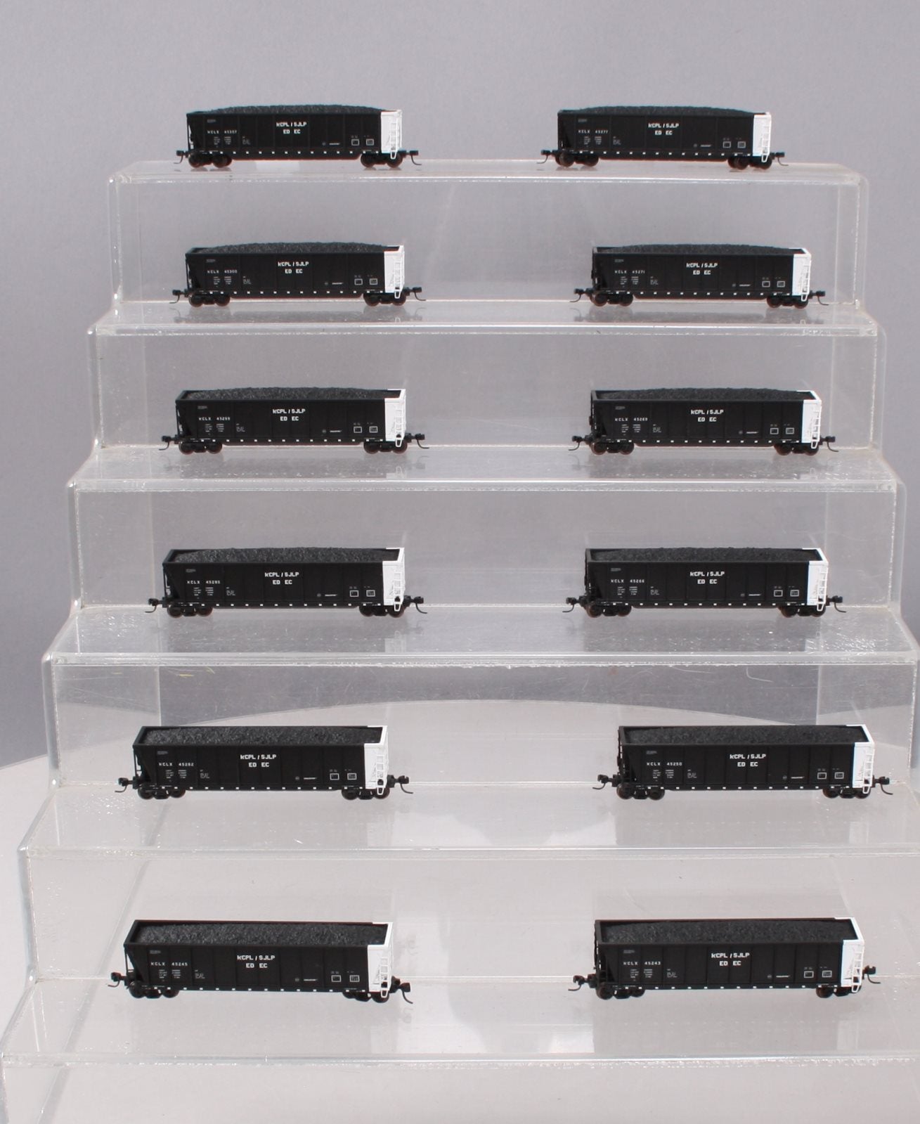 Atlas 43809 N Scale KCPL Coalveyor Bathtub Gondola Set (Set of 12)