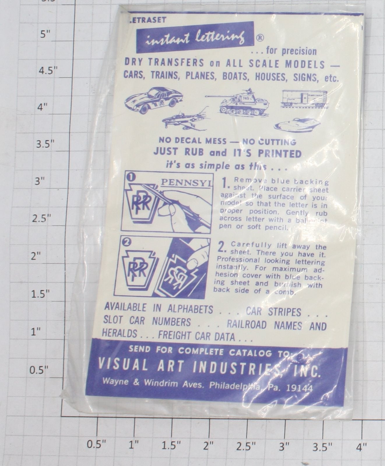 Acme K52/9/2 Letraset New York Central Black Lettering Dry Transfer for HO