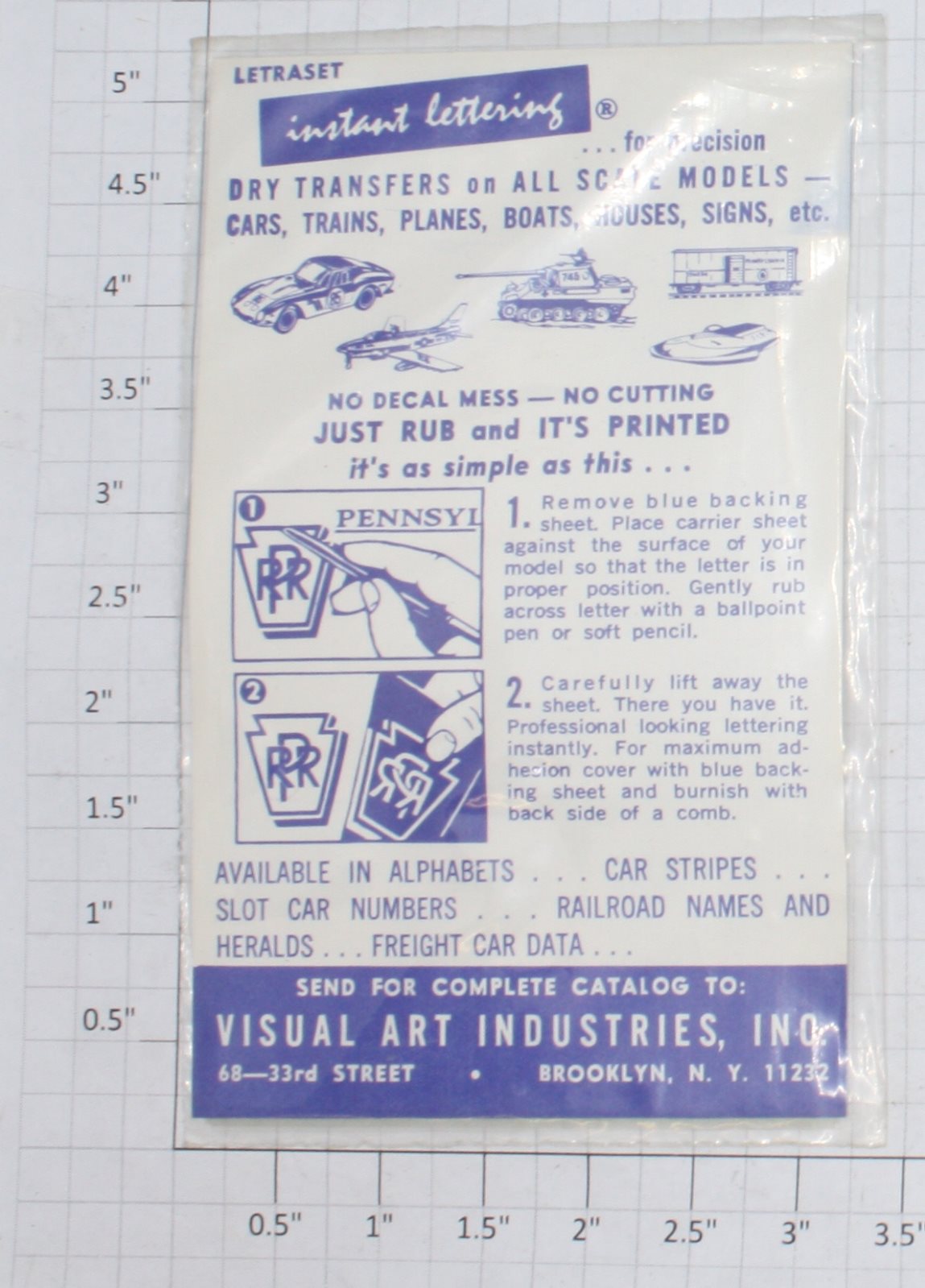 Acme K52/14/1 Letraset Loader Yellow Lettering Dry Transfer for HO