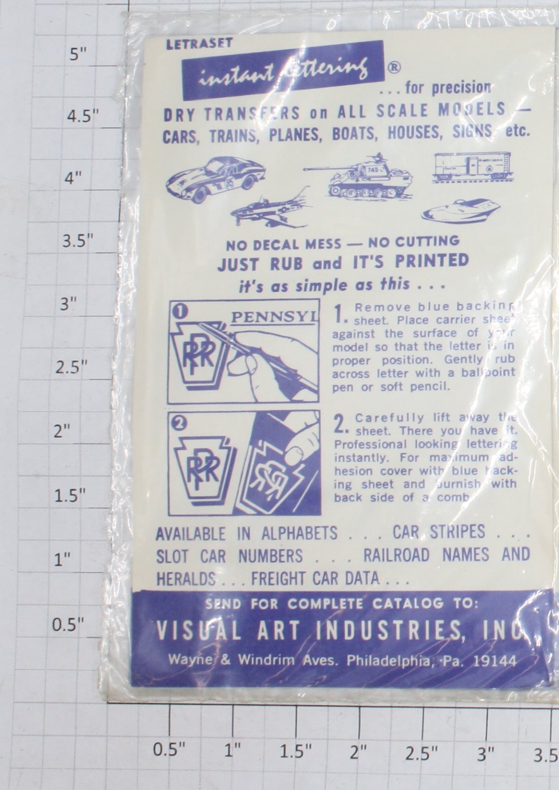 Acme K52/5/1 Letraset Canadian National Black Lettering Dry Transfer for HO