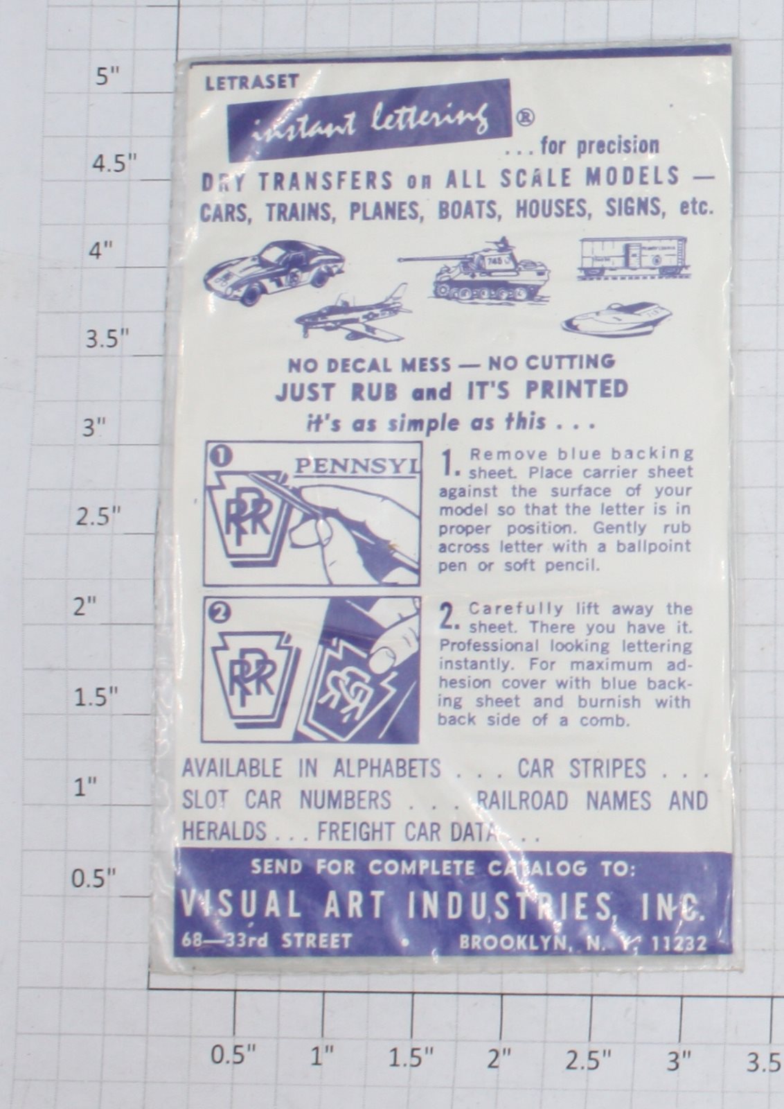 Acme K52/8/2 Letraset Burlington Black Lettering Dry Transfer for HO